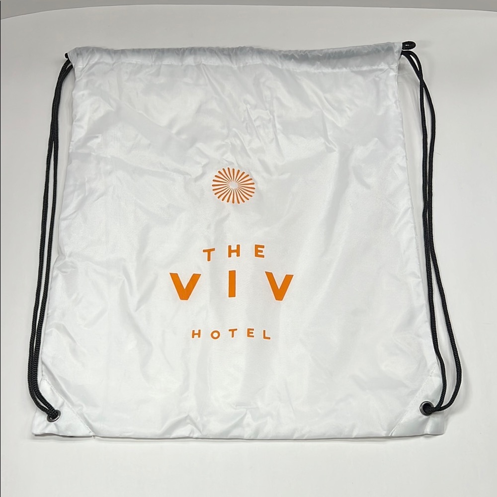 White Drawstring Bag